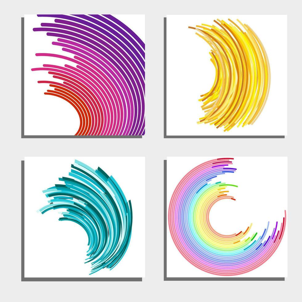 uppsättning av fyra skön abstrakt bakgrunder. vektor illustration.