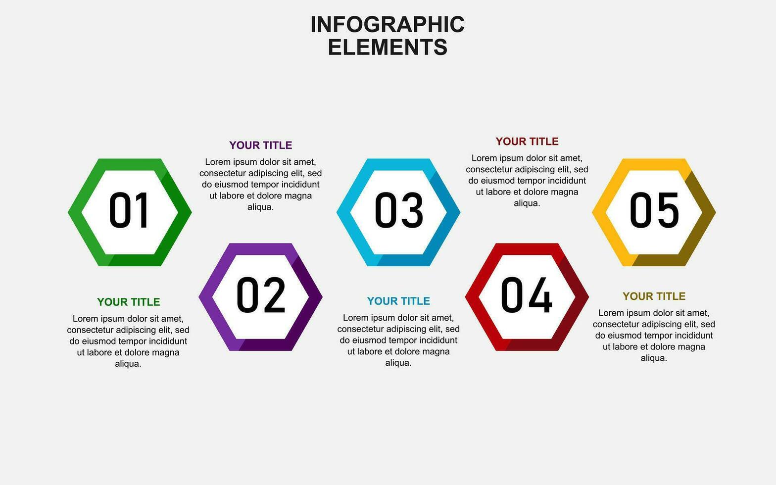 infographic mall med 5 steg i blå för presentationer, företag och affischer. vektor