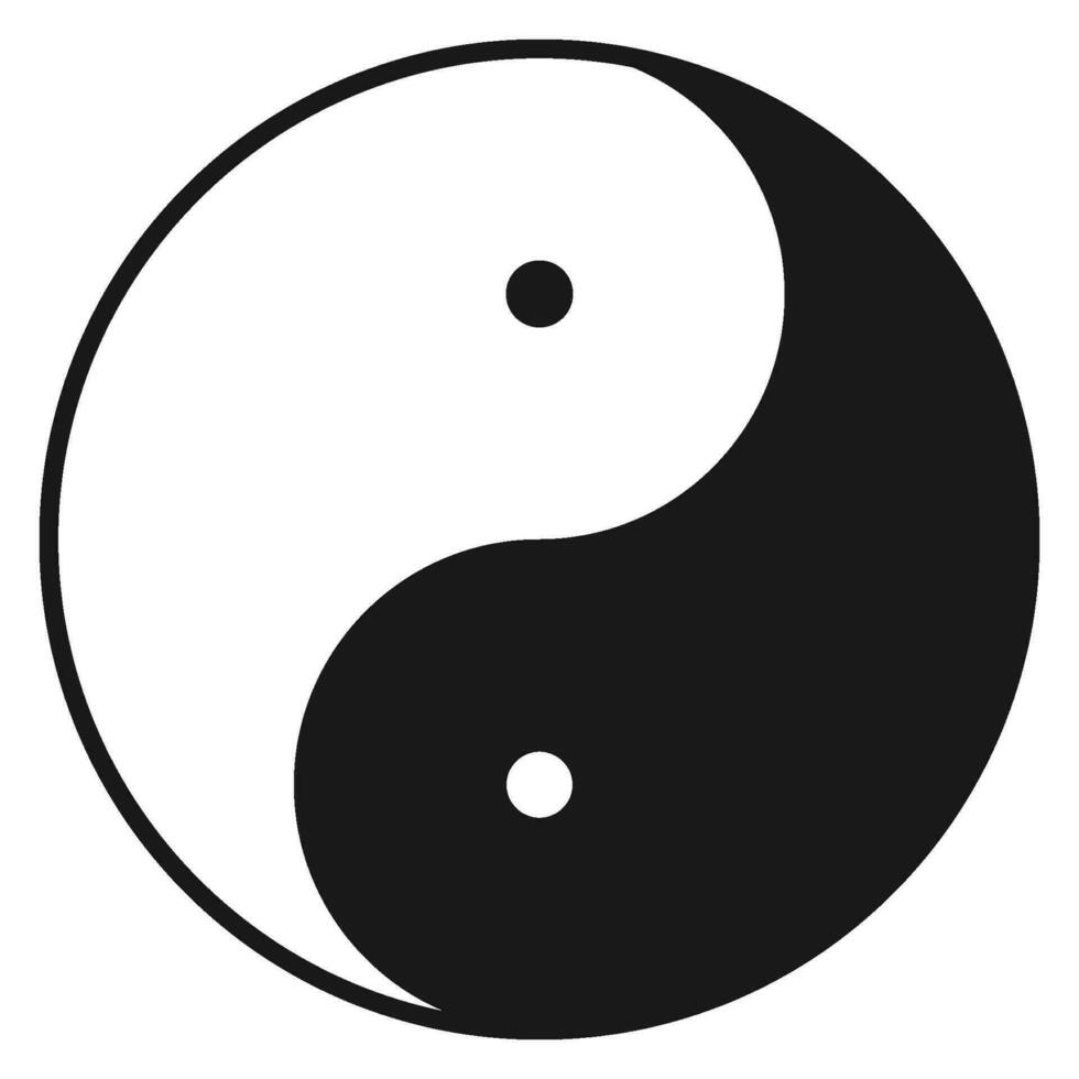 Yin und Yan Symbol Symbol Vektor