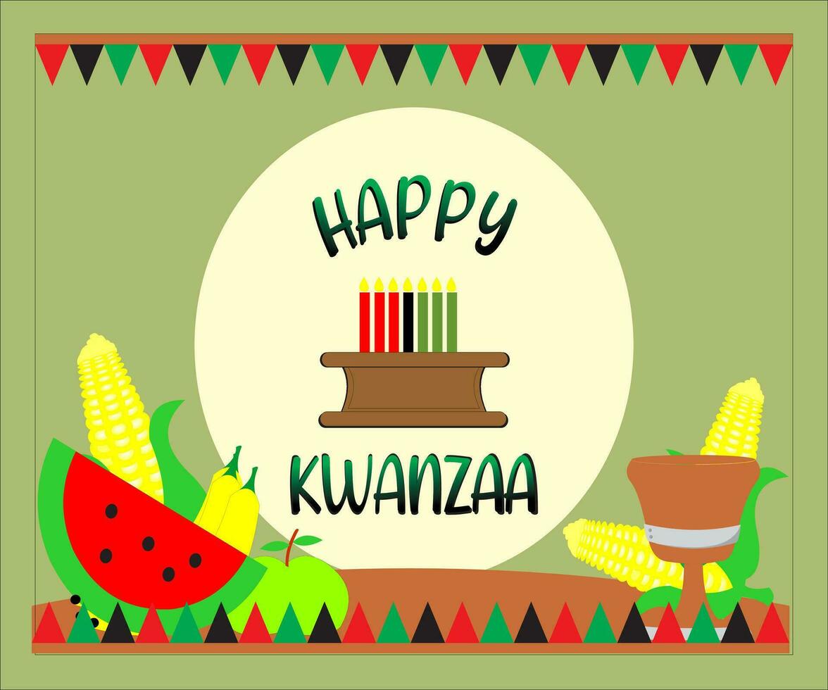 glücklich Feier Kwanzaa Hintergrund vektor