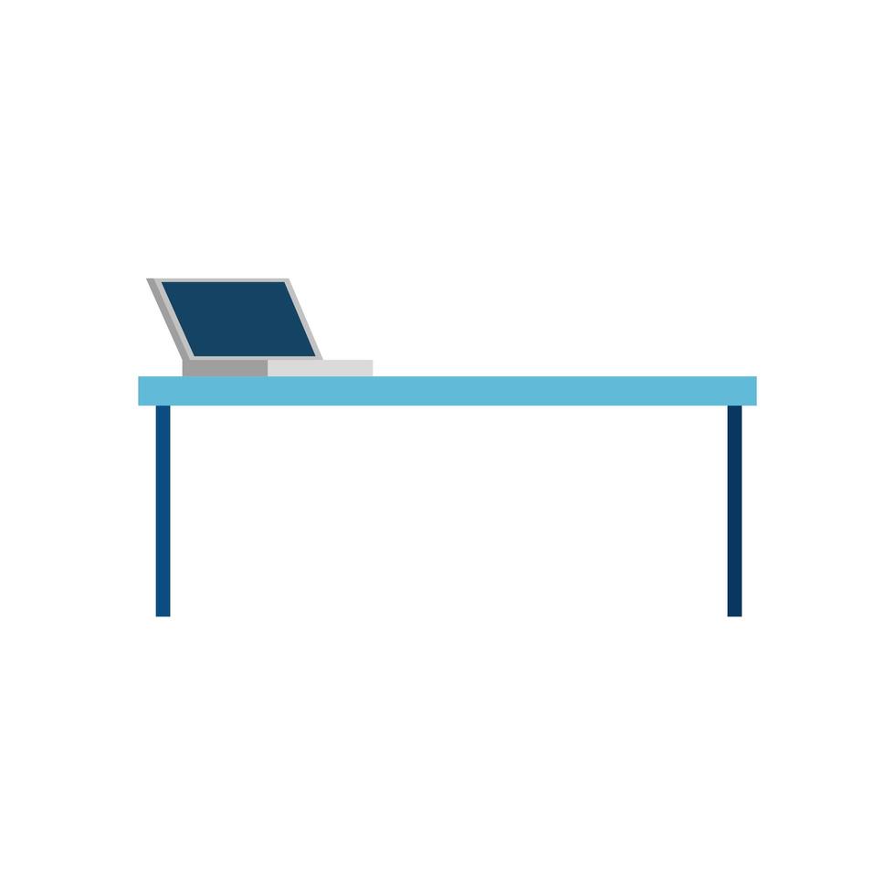 isoliertes Büro-Schreibtisch-Vektor-Design vektor