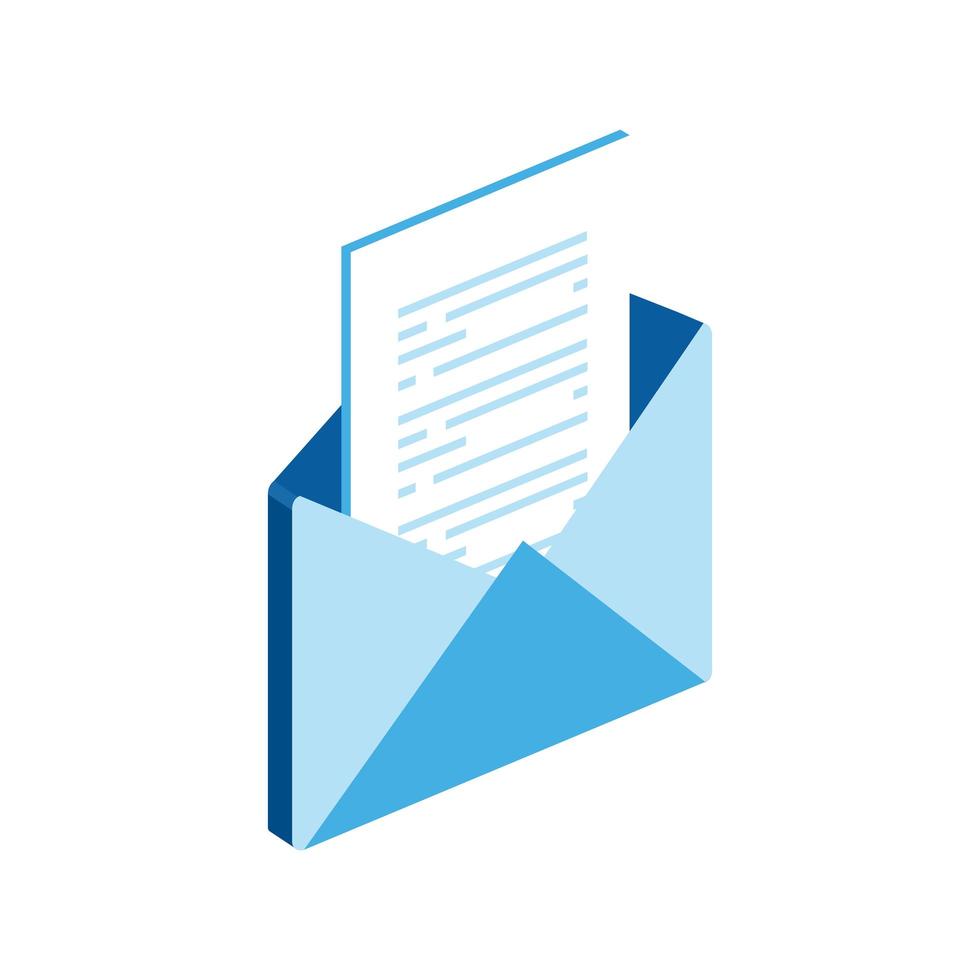 Umschlag Mail Kommunikation isoliert Symbol vektor