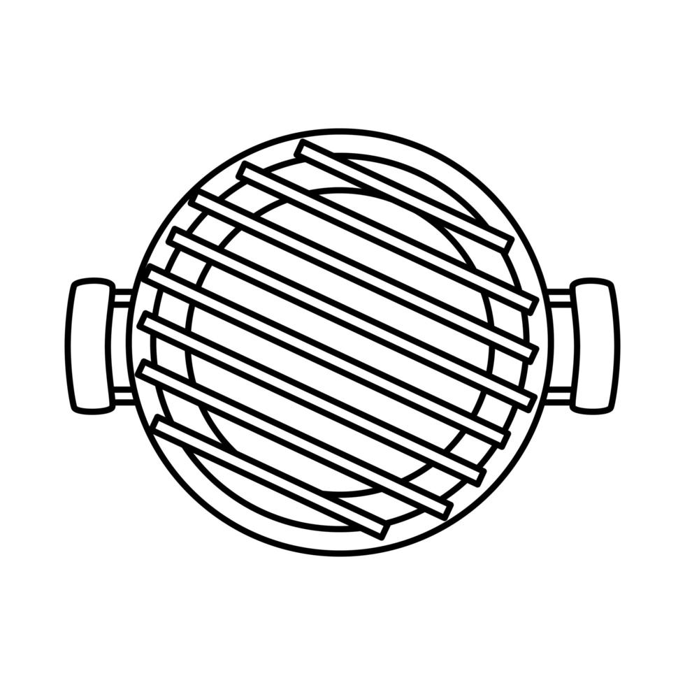 ugn grillutrustning isolerad ikon vektor