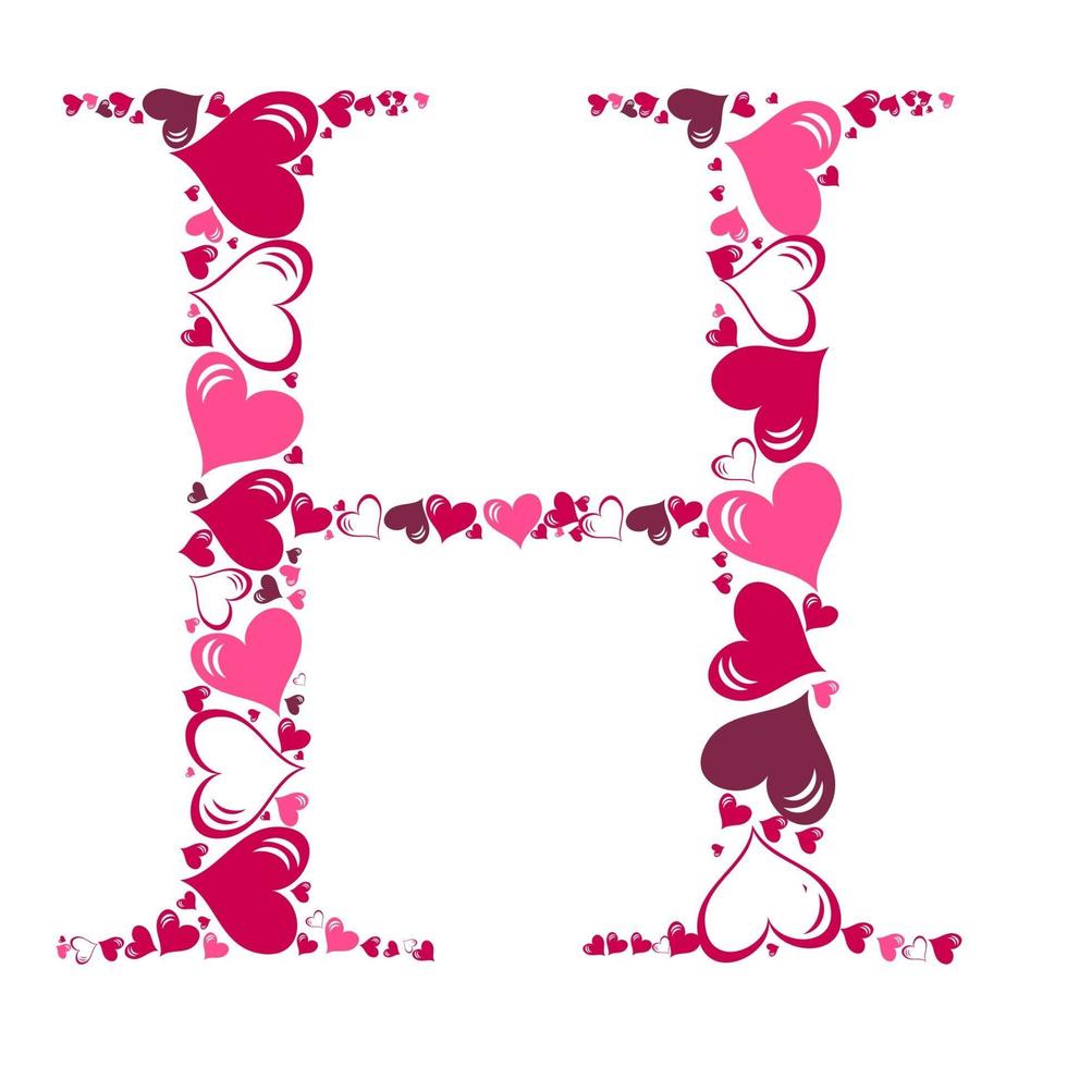 alfabetet av hjärtan vektor illustration