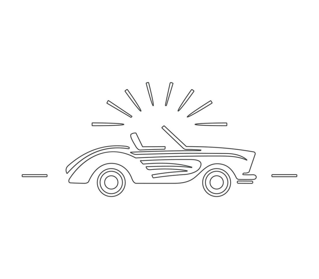 modern bil minimalistisk linje illustration. bil översikt vektor
