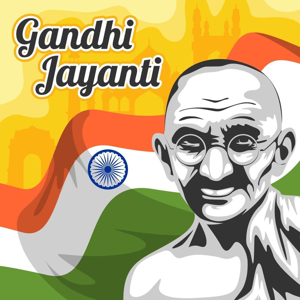 gandhi jayanti affisch vektor