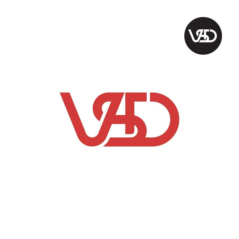 Brief vsd Monogramm Logo Design vektor