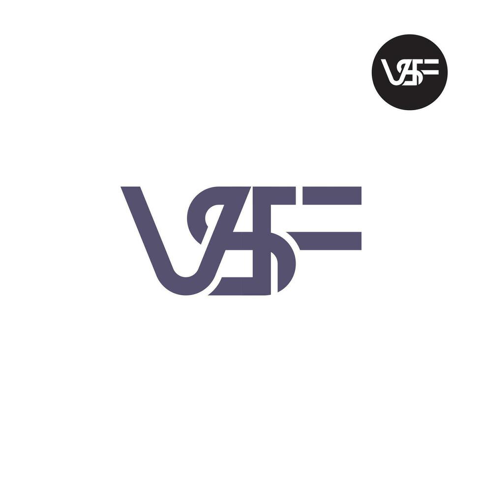 Brief vsf Monogramm Logo Design vektor