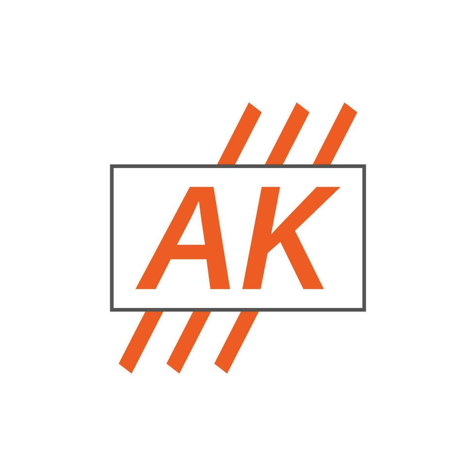 brev ak logotyp. en k. ak logotyp design vektor illustration för kreativ företag, företag, industri. proffs vektor