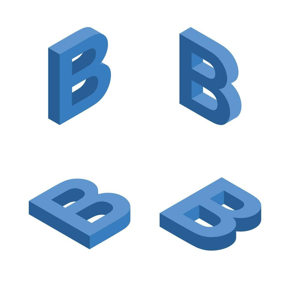 isometrisch Brief b. Vorlage zum Erstellen Logos. vektor