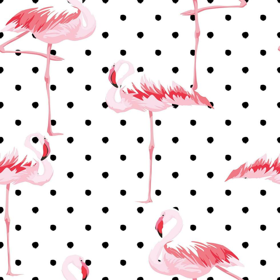 rosa flamingo sömlös mönster vektor