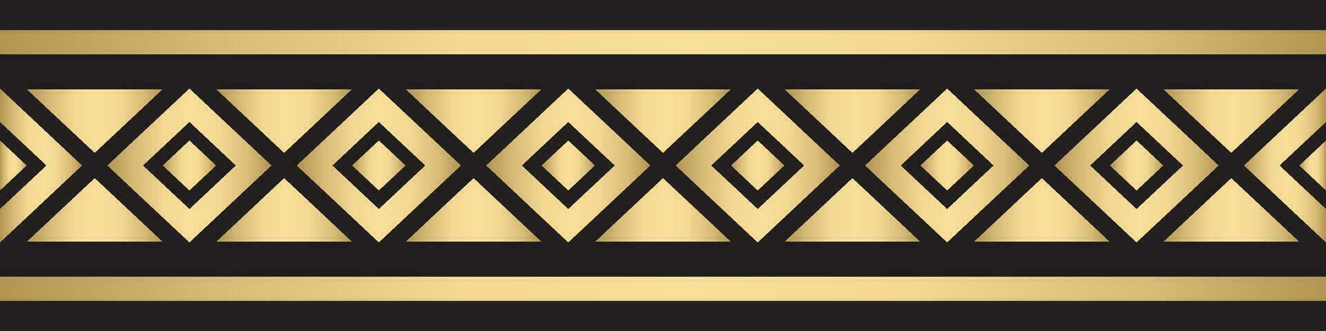 gyllene sömlös geometrisk mönster aztec etnisk stam. vektor