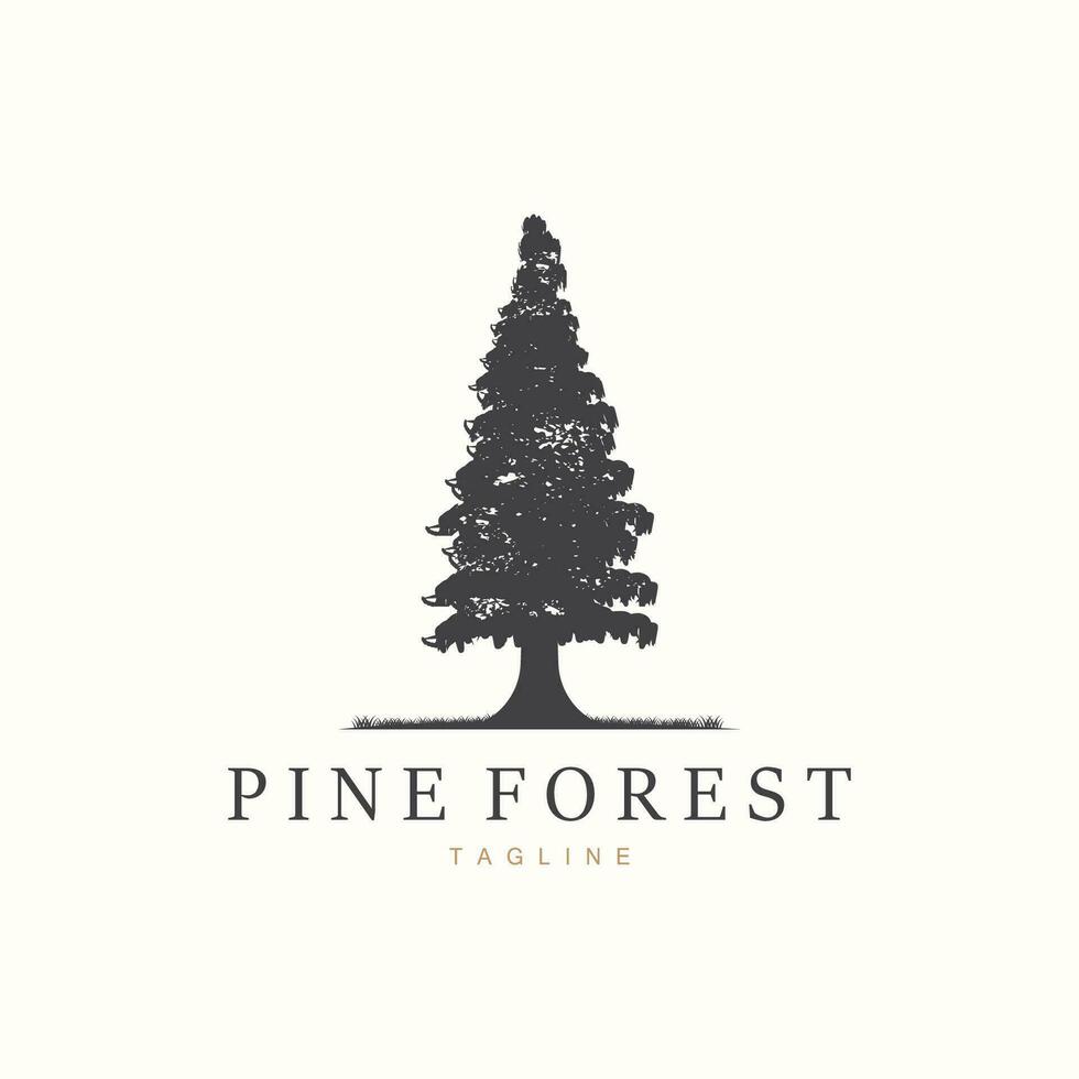 skog logotyp, djungel äventyr enkel design vektor, illustration mall vektor