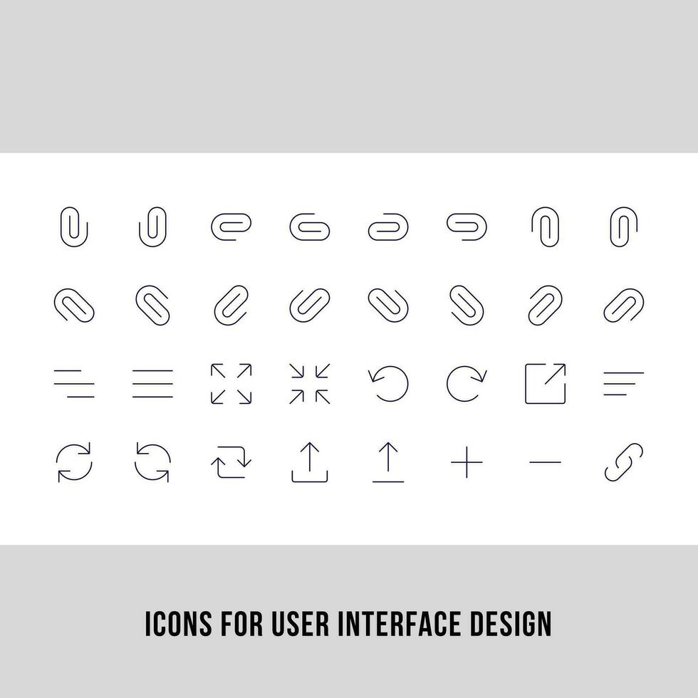 användare gränssnitt design tunn stroke ikon uppsättning. inkluderad de linje ikoner som rekrytering, användare gränssnitt design, återuppta och Mer. översikt ikoner samling. fullt redigerbar vektor eps 10 fil formatera