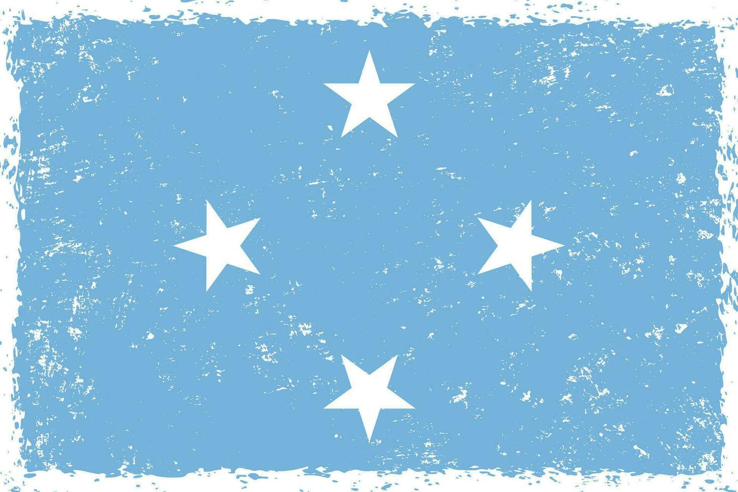 micronesia flagga grunge bedrövad stil vektor