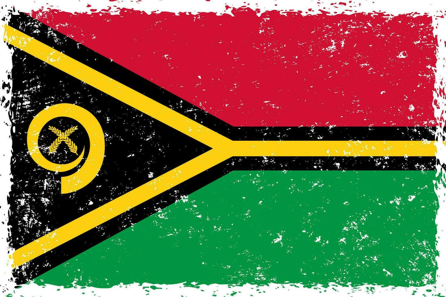 vanuatu flagga grunge bedrövad stil vektor