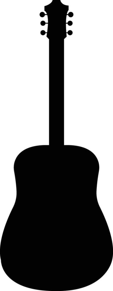 gitarr silhuetter ikon platt vektor. akustisk musikalisk instrument tecken isolerat på . trendig stil för grafisk design, logotyp, webb, social media, mobil app vektor