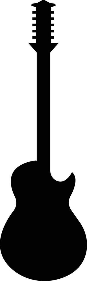 gitarr silhuetter ikon platt vektor. akustisk musikalisk instrument tecken isolerat på . trendig stil för grafisk design, logotyp, webb, social media, mobil app vektor