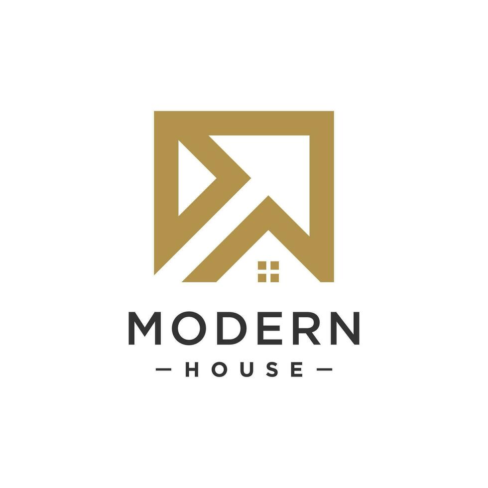 modern Haus Design Element Symbol Vektor mit kreativ modern Konzept