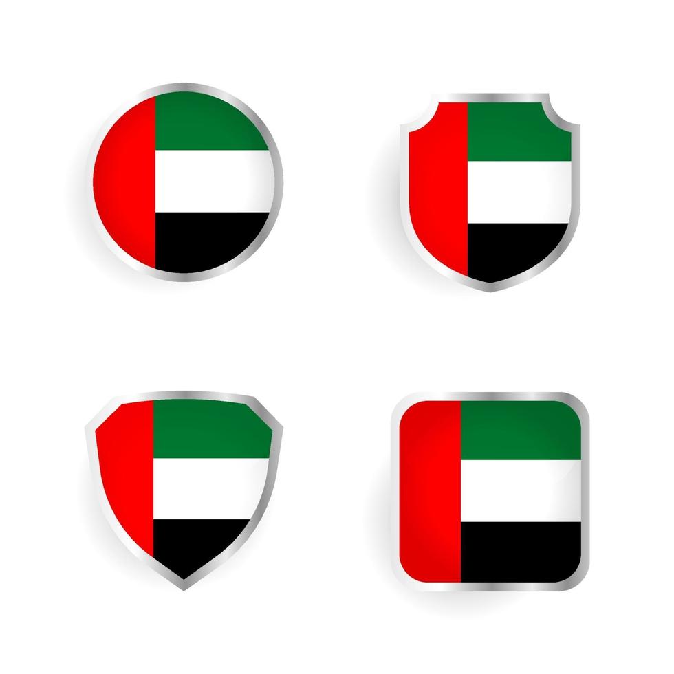 Vereinigte Arabische Emirate Länderabzeichen- und Etikettensammlung vektor