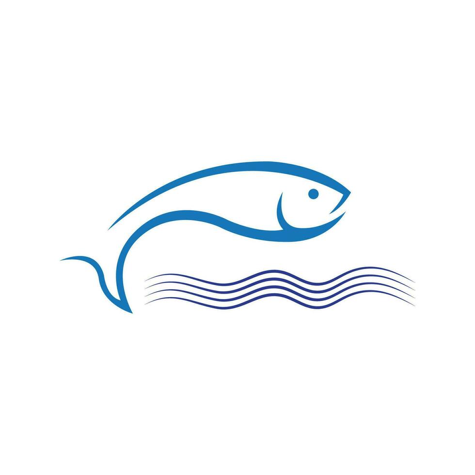 fisk logotyp mall vektor