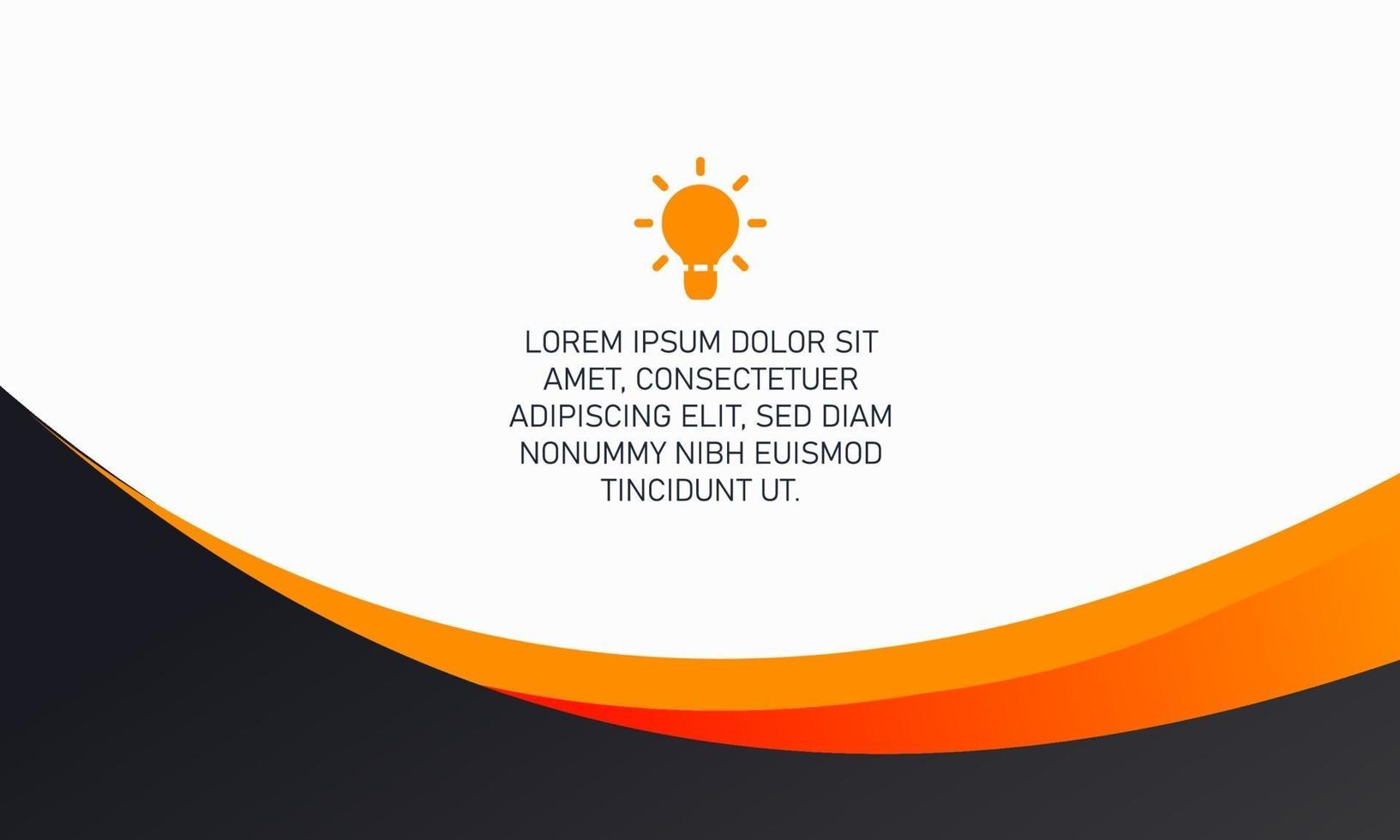 modern böjd svart och orange bakgrund vektor