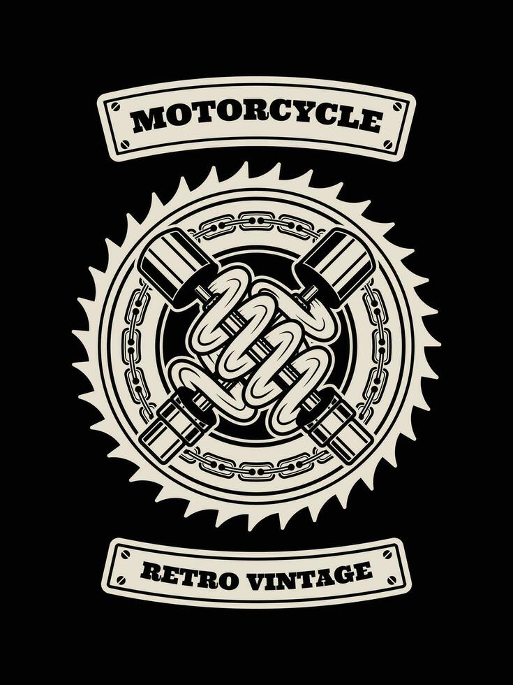 motorcykel tshirt design, motorcykel årgång grafik vektor