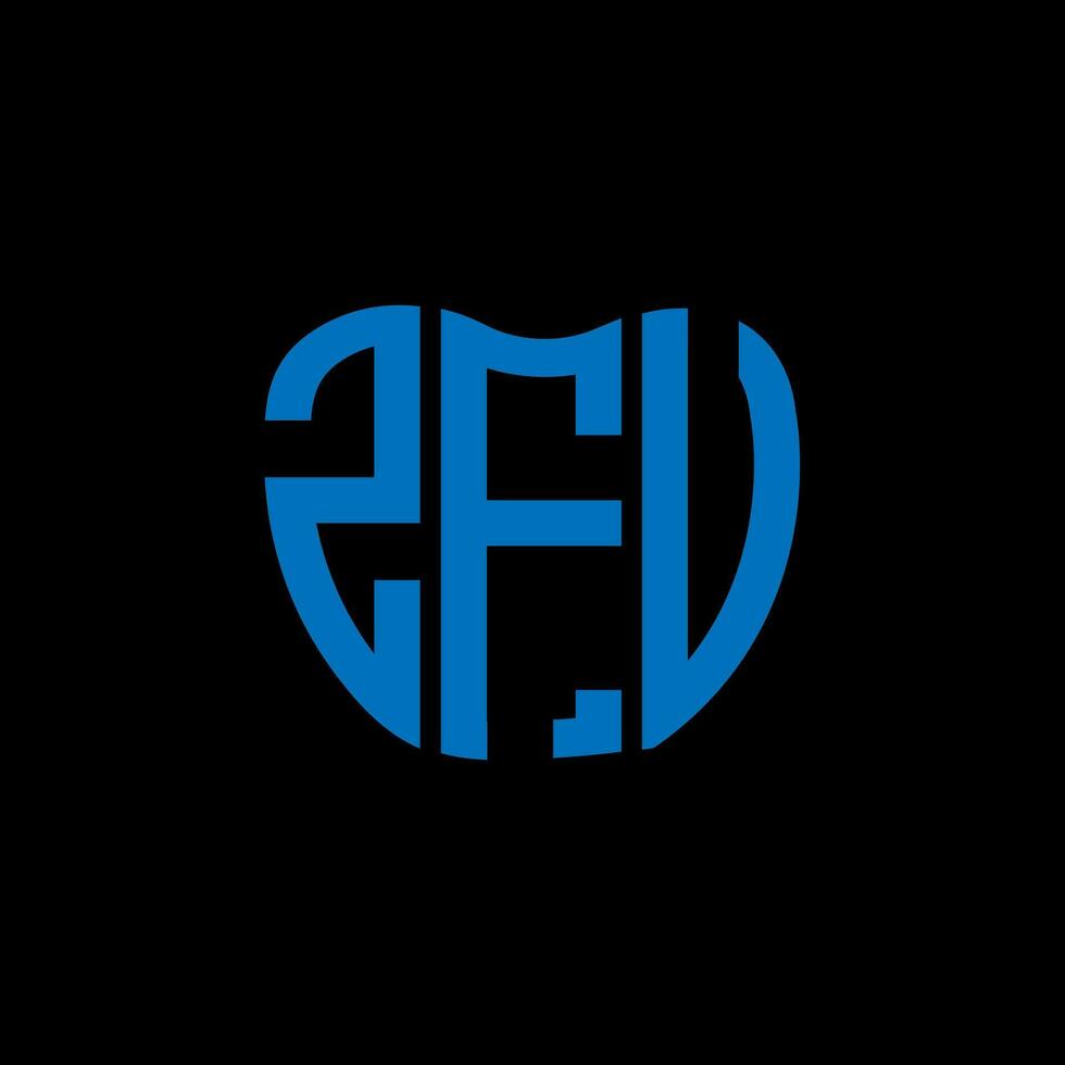 zfu brev logotyp kreativ design. zfu unik design. vektor