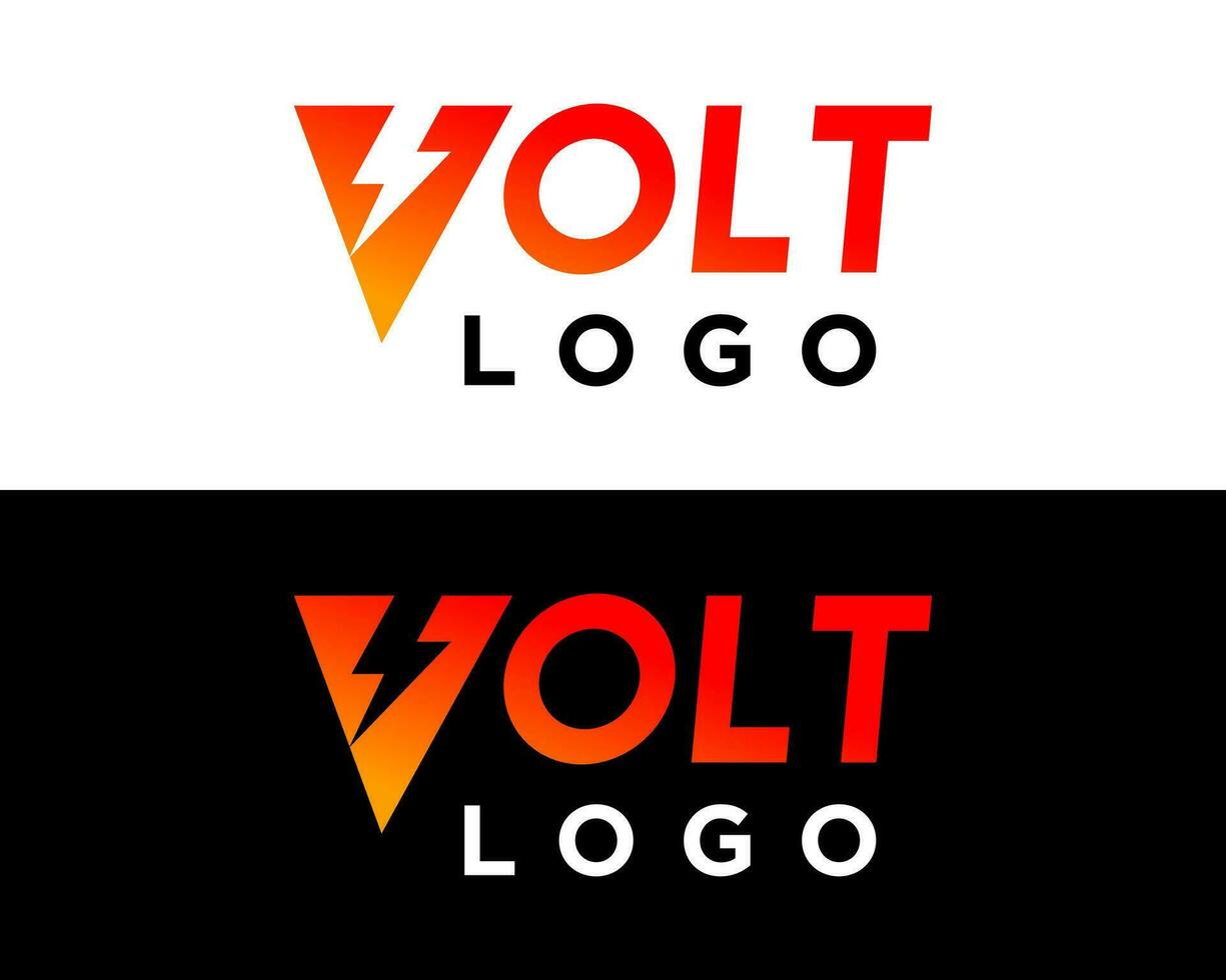 Brief v Monogramm Beleuchtung Bolzen elektrisch Leistung Logo Design. vektor