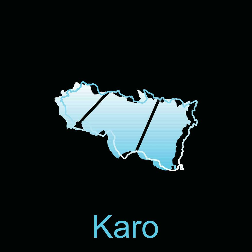 Karta stad av karo provins av norr sumatra vektor design. abstrakt, mönster begrepp, logotyp design mall