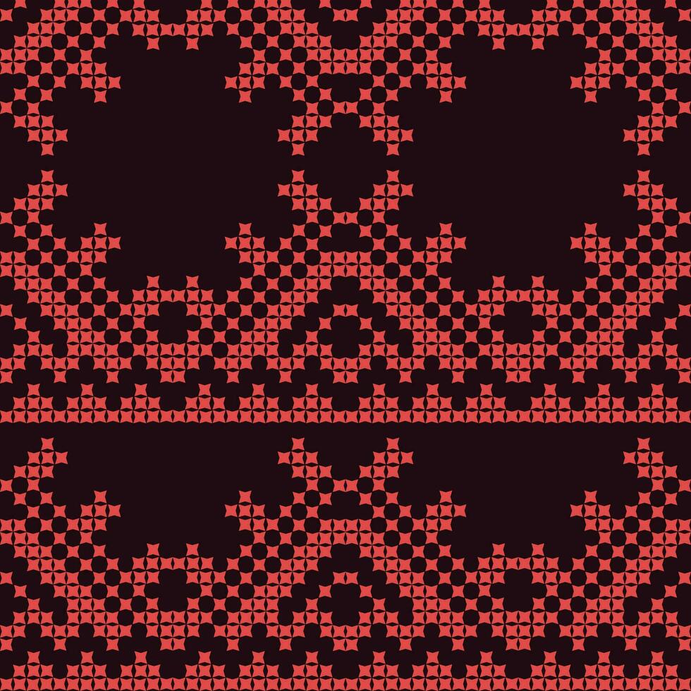 ein rot und schwarz Muster mit Sterne auf Es, nahtlos wiederholt Rand vektor