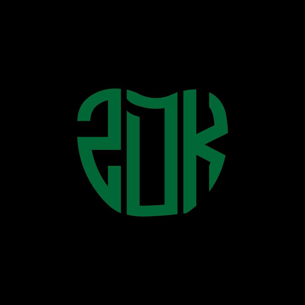 zdk brev logotyp kreativ design. zdk unik design. vektor