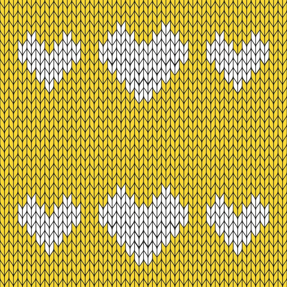 Gelb Hintergrund und Weiß gestrickt Muster. gestrickt Vektor Muster. nahtlos Gradient Muster zum Kleidung, Verpackung Papier, Hintergrund, Hintergrund, Geschenk Karte.