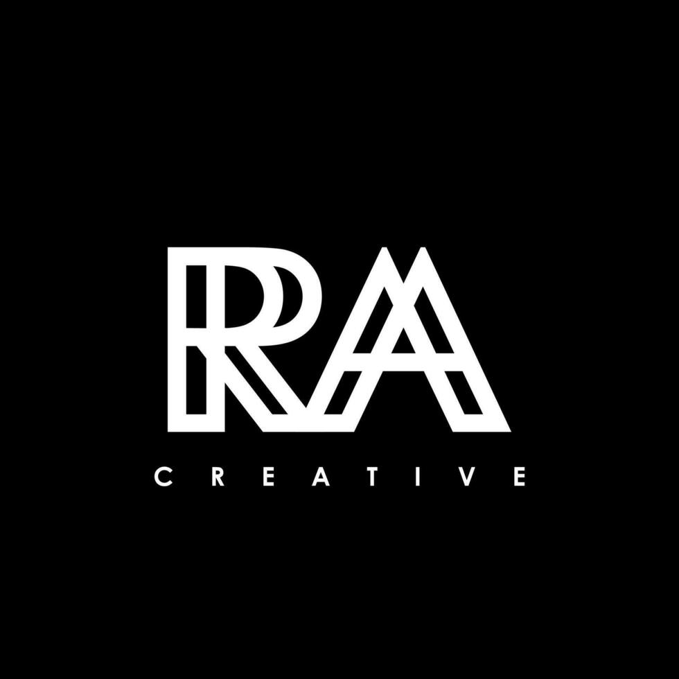 ra Brief Initiale Logo Design Vorlage Vektor Illustration