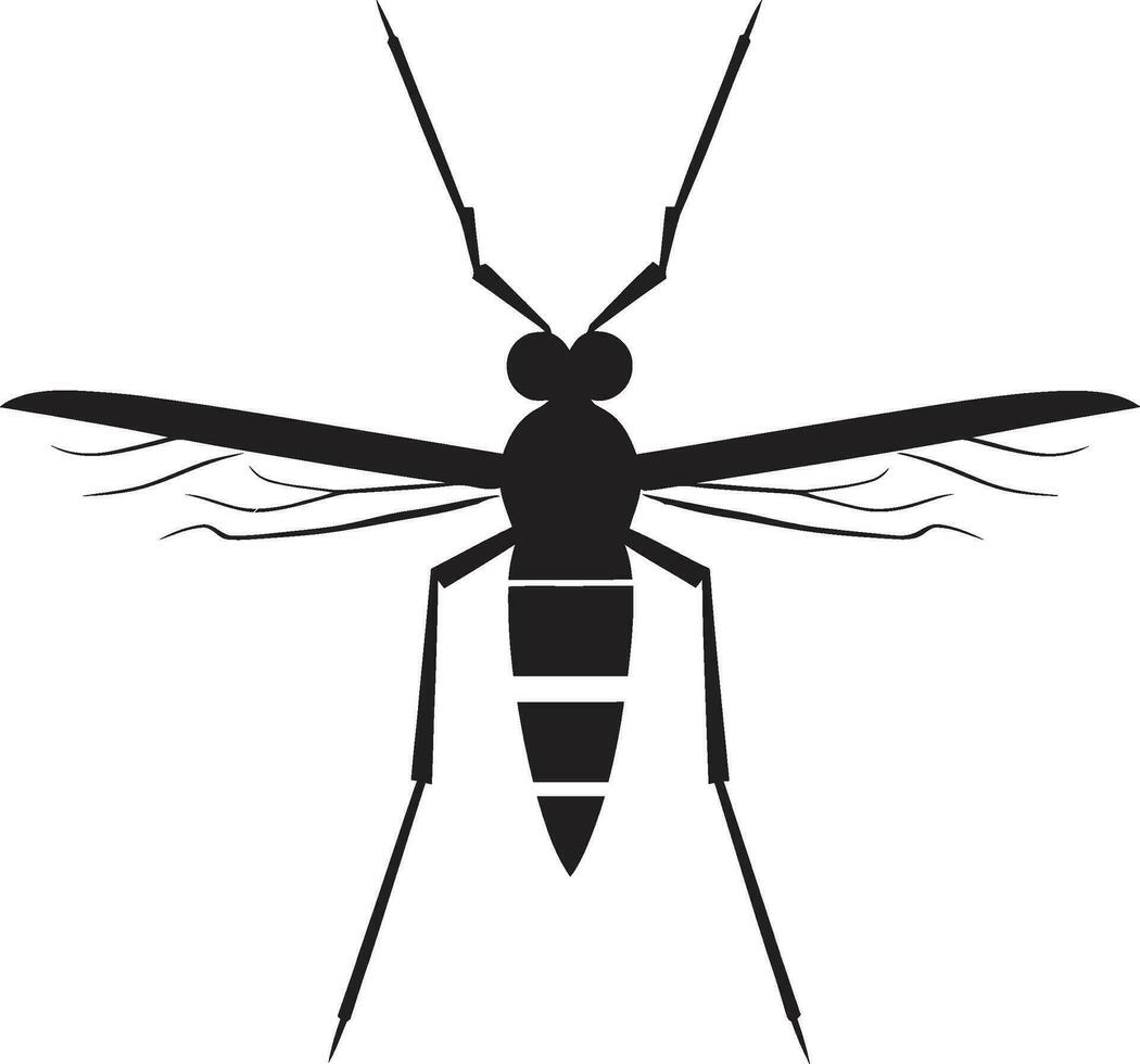detaljerad mygga illustration geometrisk mygga symbol vektor