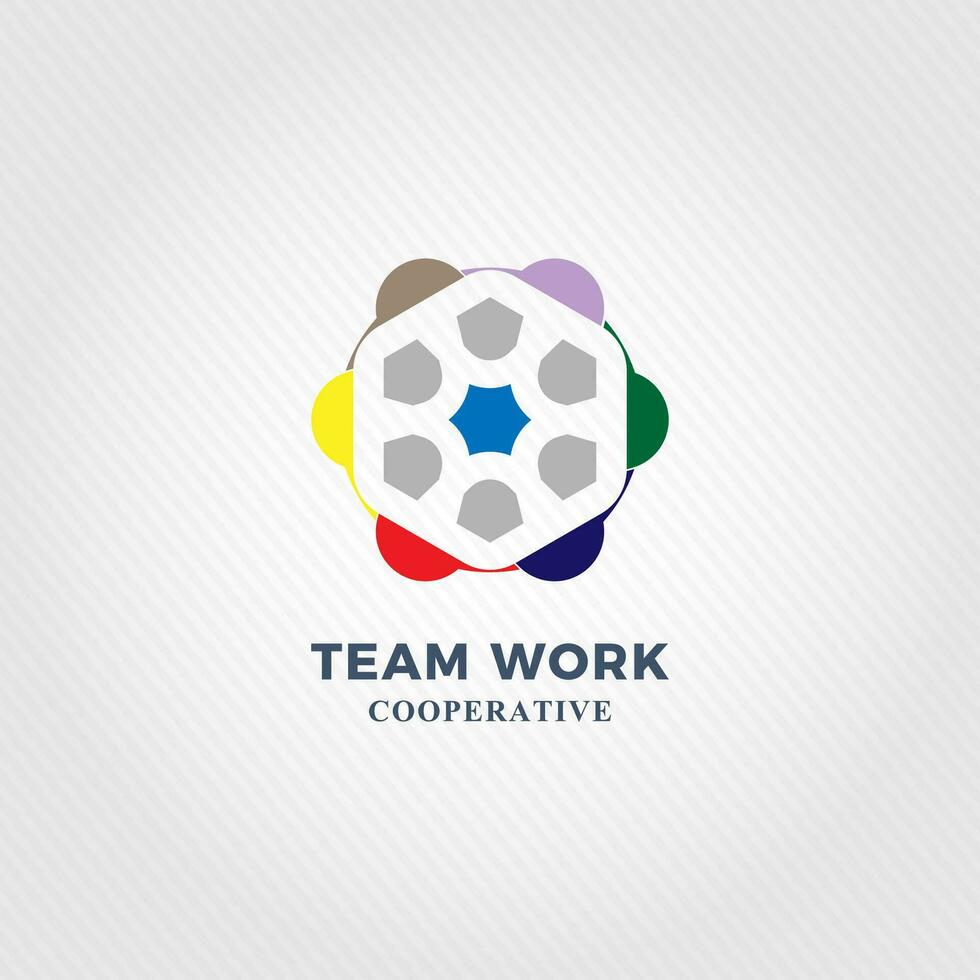 Zusammenarbeit Logo Vorlage vektor