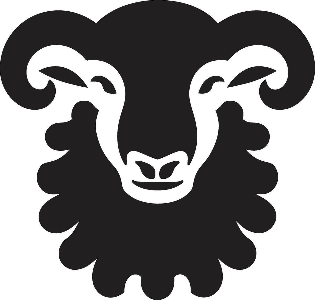 künstlerisch Schaf Logo Mitternacht Geheimnis schwarz Vektor Schaf Eleganz im das dunkel