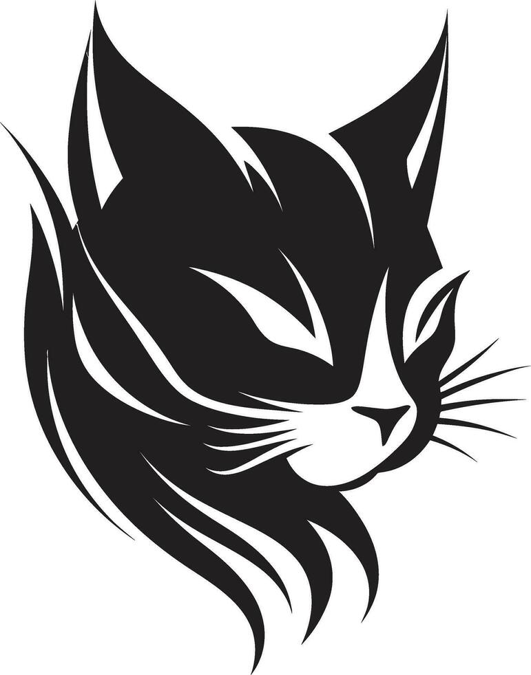 stürzen Panther im Schatten minimalistisch Katzen Anmut Vektor Schönheit