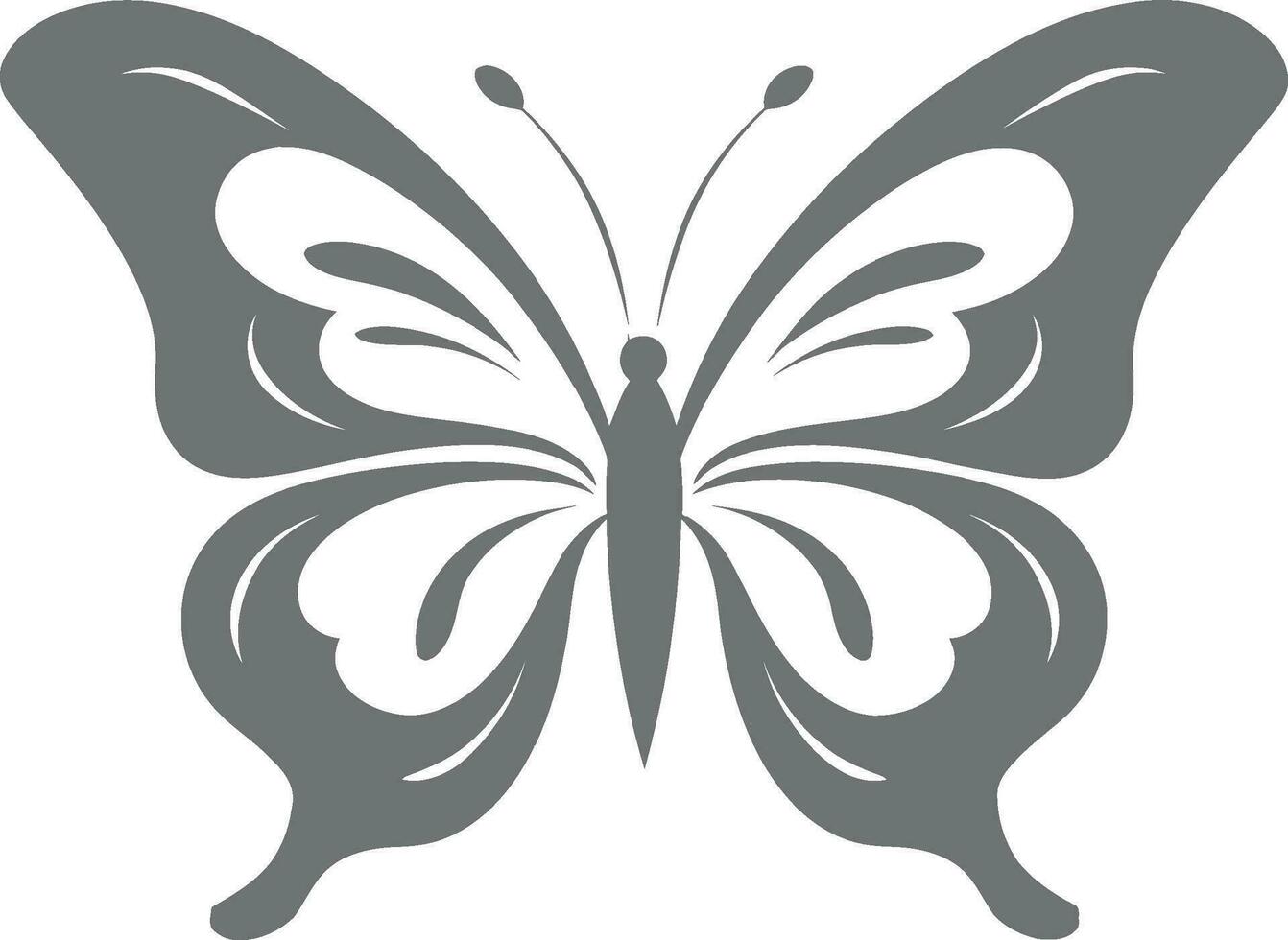 elegant Flug schwarz Schmetterling Symbol Design geformt Schönheit im schwarz Schmetterling Logo vektor