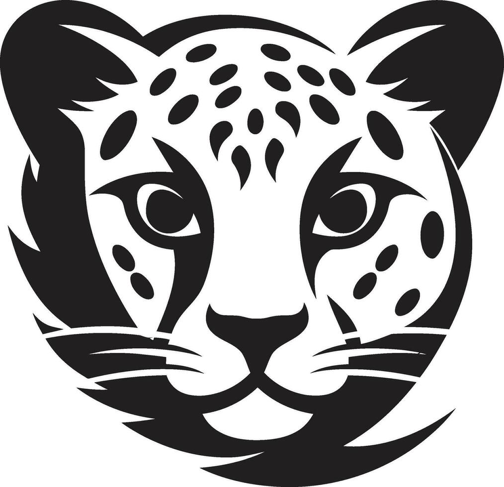 Augen von das Panther minimal Logo Geparden Whisker im Vektor bilden