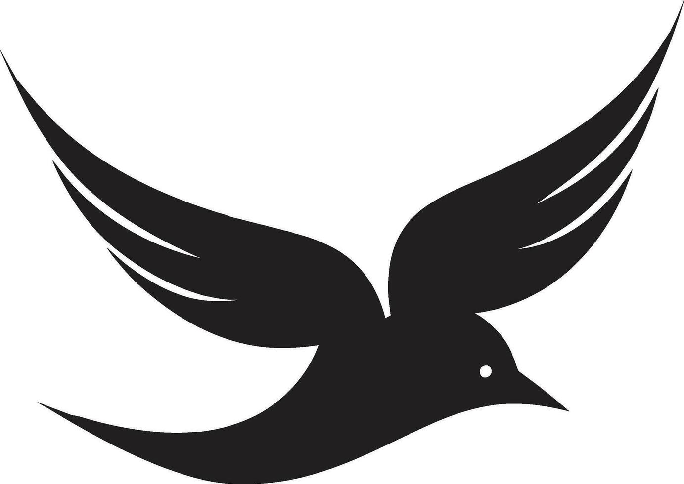 künstlerisch geflügelt Insignien Antenne Kunst Vektor Vogel Schönheit dunkel Freude