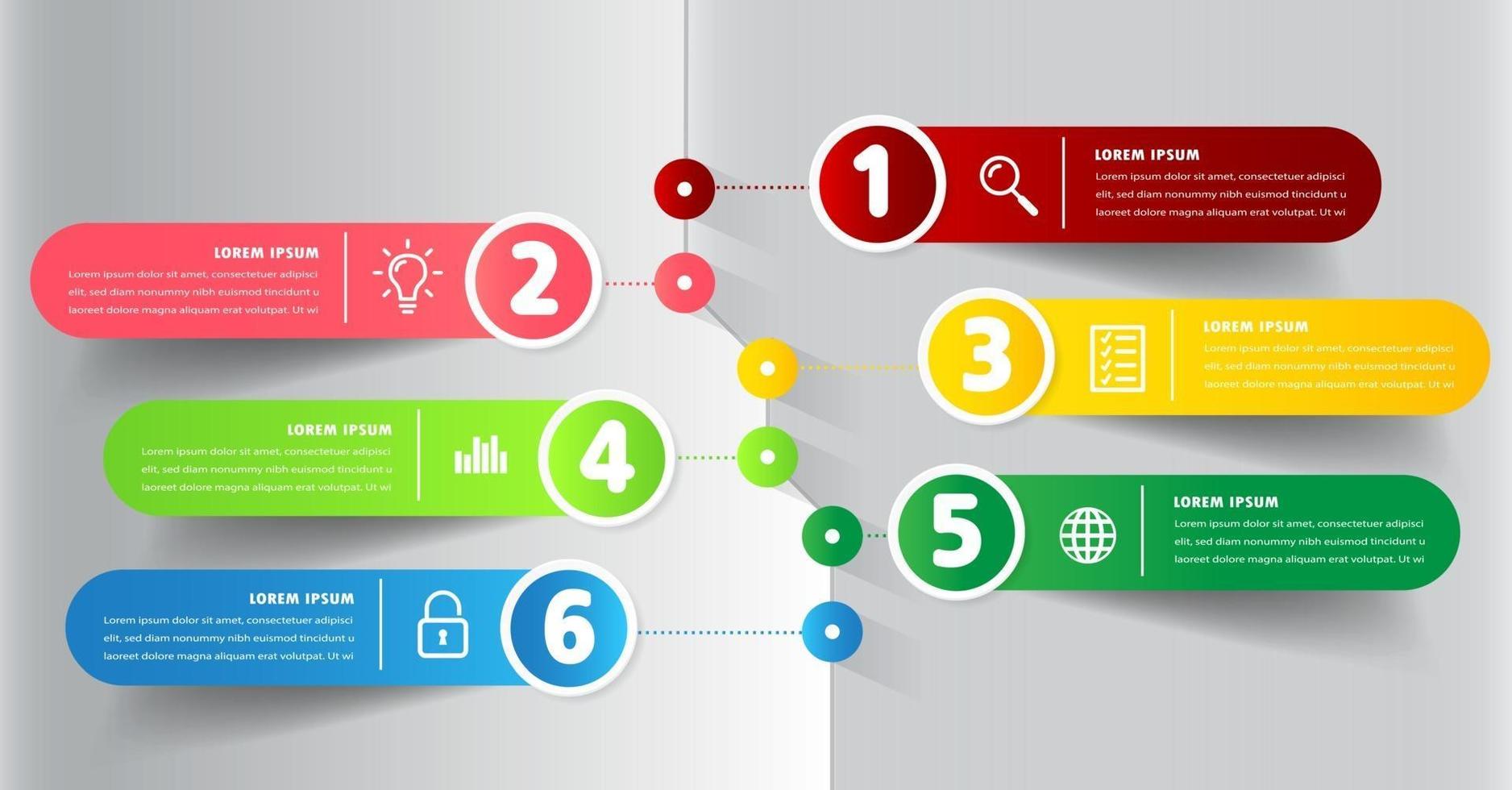 moderne Timeline-Textbox-Vorlage, Infografik-Banner vektor