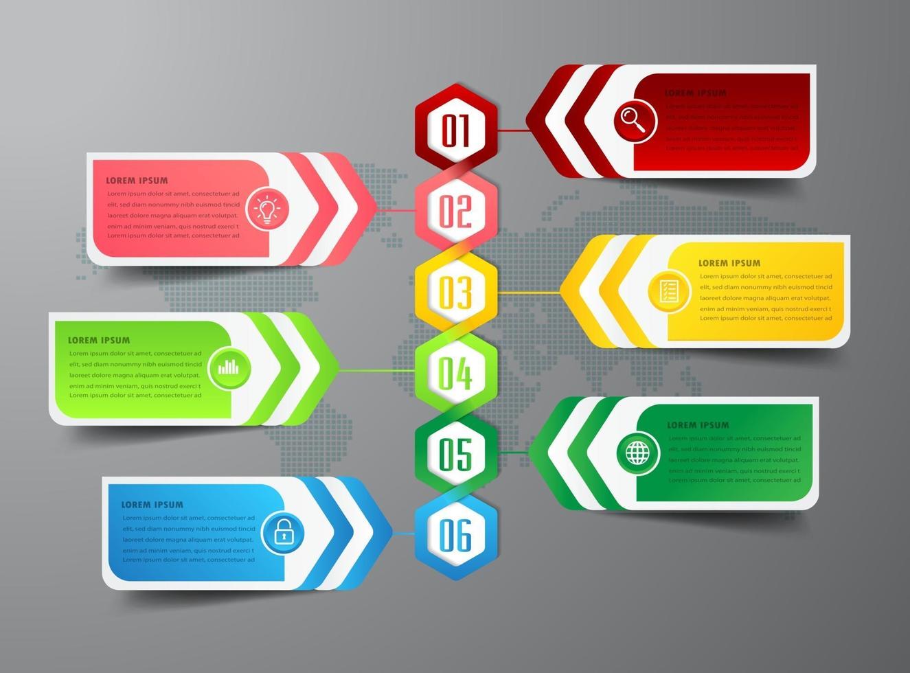 moderne Timeline-Textbox-Vorlage, Infografik-Banner vektor