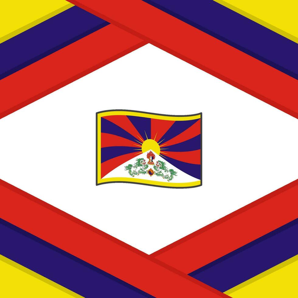 Tibet Flagge abstrakt Hintergrund Design Vorlage. Tibet Unabhängigkeit Tag Banner Sozial Medien Post. Tibet Vorlage vektor