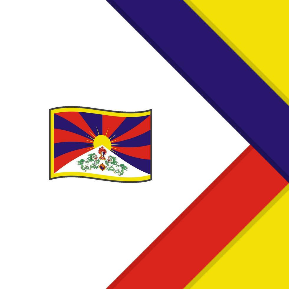 Tibet Flagge abstrakt Hintergrund Design Vorlage. Tibet Unabhängigkeit Tag Banner Sozial Medien Post. Tibet Karikatur vektor