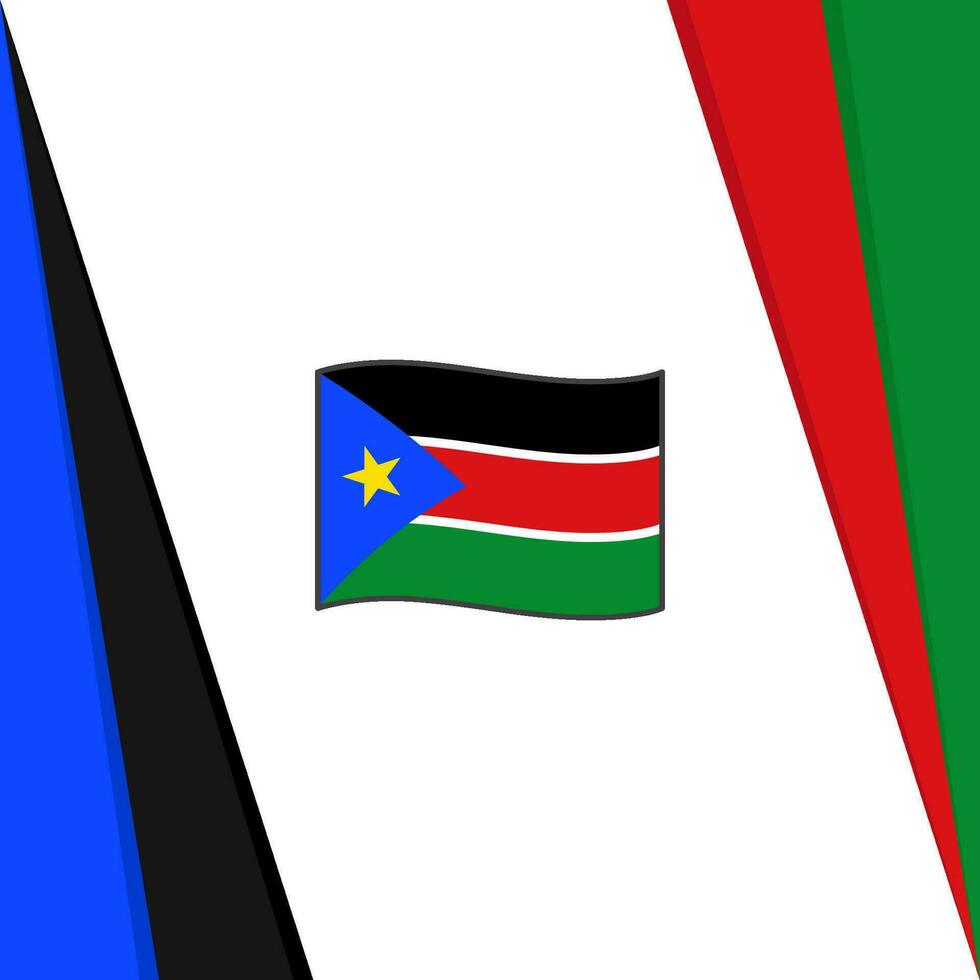 Süd Sudan Flagge abstrakt Hintergrund Design Vorlage. Süd Sudan Unabhängigkeit Tag Banner Sozial Medien Post. Süd Sudan Flagge vektor
