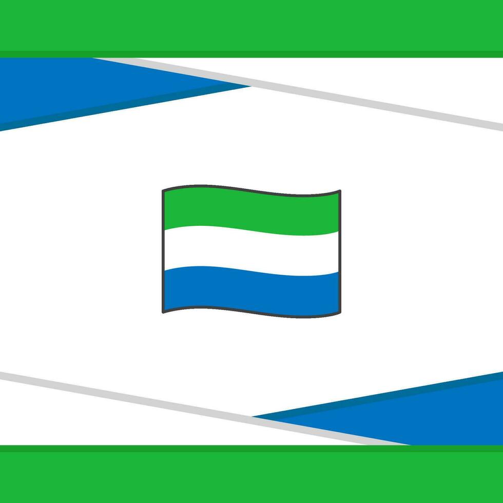 Sierra leone Flagge abstrakt Hintergrund Design Vorlage. Sierra leone Unabhängigkeit Tag Banner Sozial Medien Post. Sierra leone Vektor