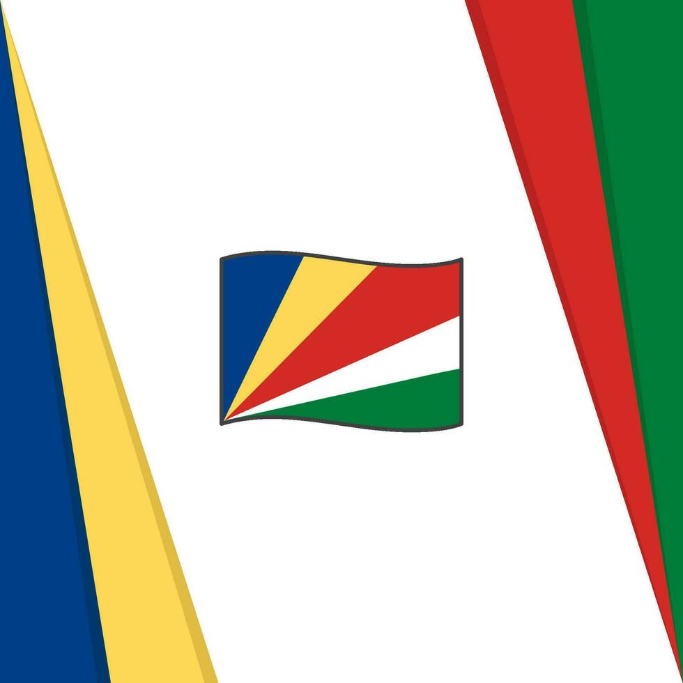 Seychellen Flagge abstrakt Hintergrund Design Vorlage. Seychellen Unabhängigkeit Tag Banner Sozial Medien Post. Seychellen Flagge vektor