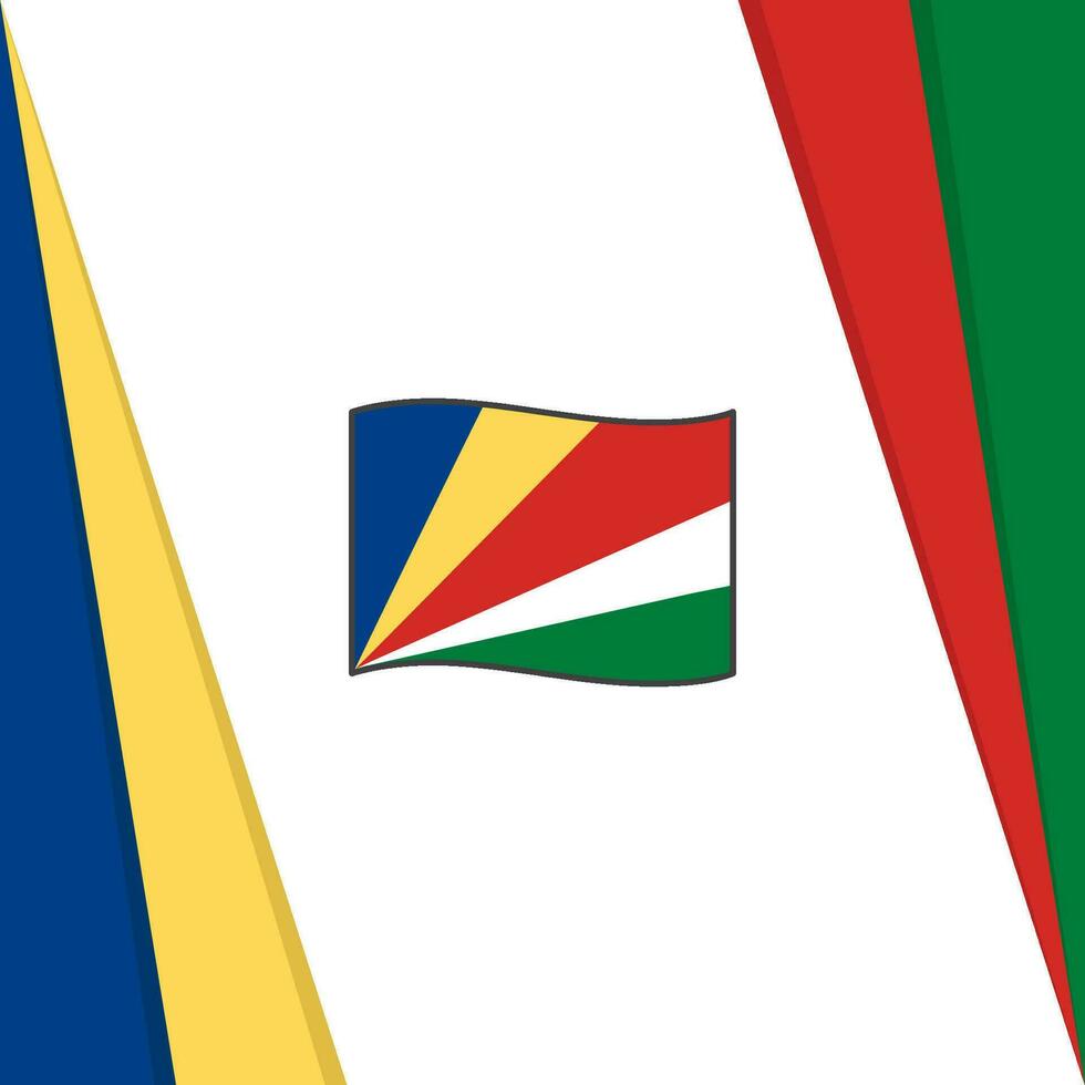 Seychellerna flagga abstrakt bakgrund design mall. Seychellerna oberoende dag baner social media posta. Seychellerna flagga vektor