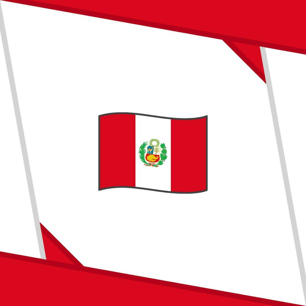 Peru Flagge abstrakt Hintergrund Design Vorlage. Peru Unabhängigkeit Tag Banner Sozial Medien Post. Unabhängigkeit Tag vektor